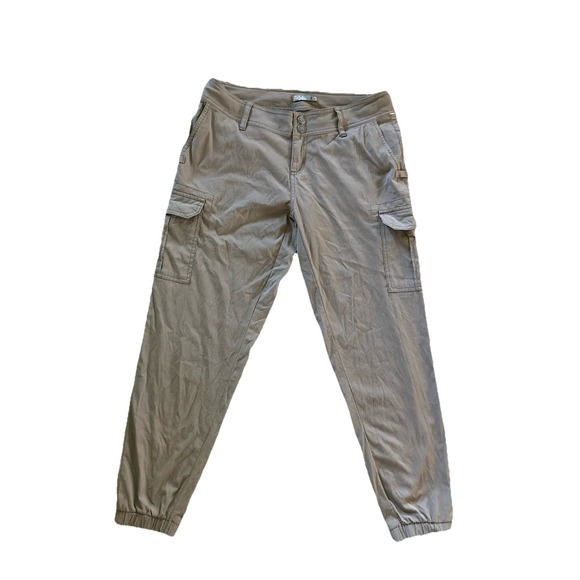 Prana Pants - Prana Womens Nylon Stretch Hiking Pants Size 6 Gray Drawstring Outdoor Ripstop